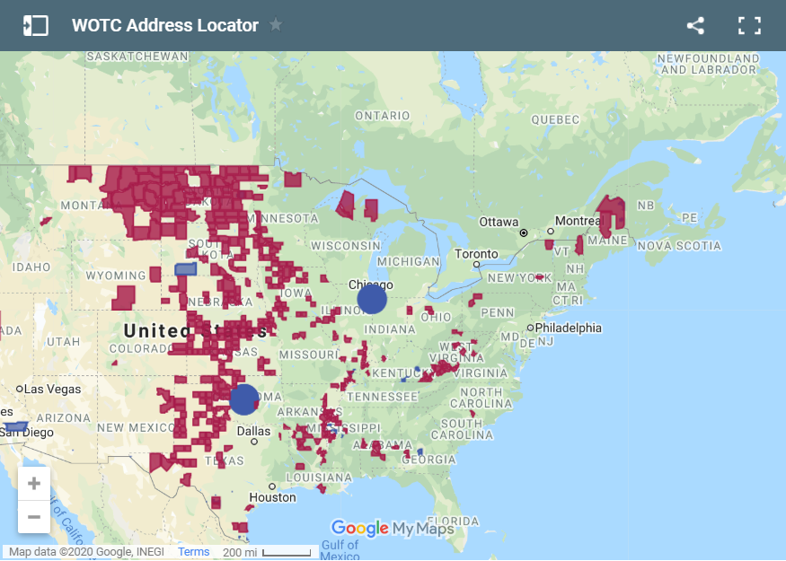 WOTC Address Locator for RRCs